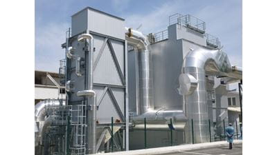 Emissionskontrollanlage für die Glasherstellung einschließlich einer Wärmerückgewinnungseinheit. (Foto: GEA)