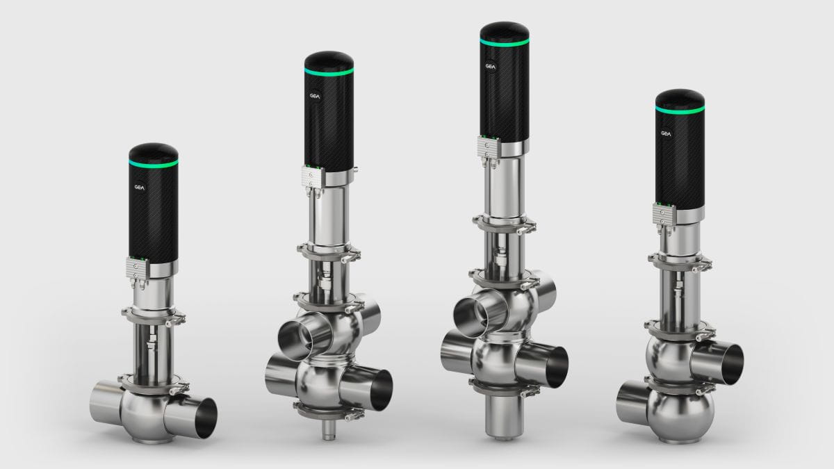 GEA integrates Hydract actuation technology into selected VARIVENT single-seat, divert and double-seat valves. Image: GEA