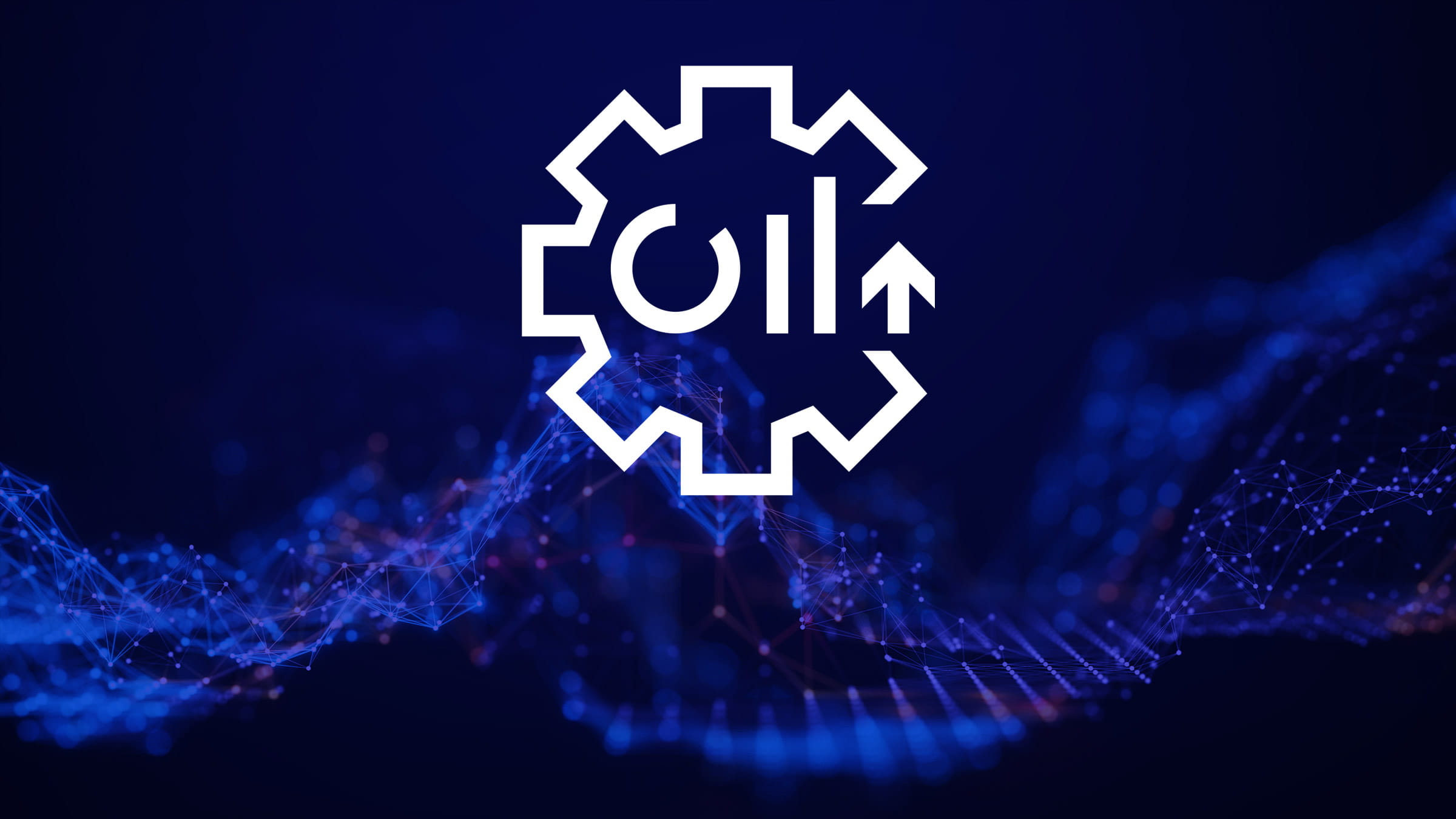 Icon machine and process efficiency on abstract digital background